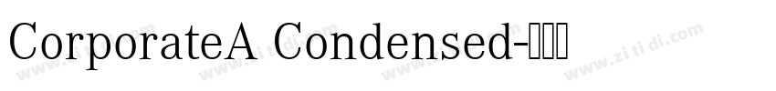 CorporateA Condensed字体转换